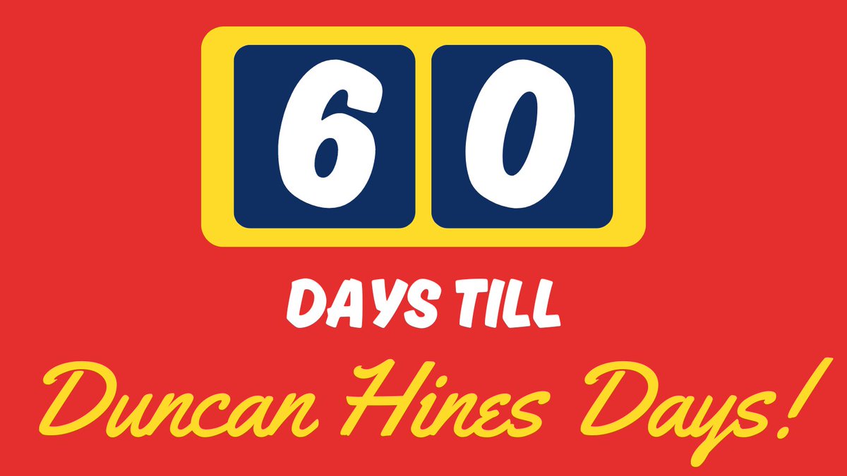 The excitement is building! Just 60 days until the sweetest celebration of the year: Duncan Hines Days! 🍰📆