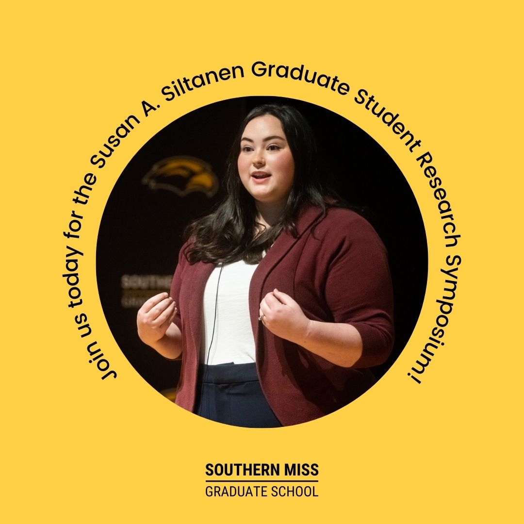Today is the day! Our students are ready and cannot wait to share their research with you soon! The event begins at 10 am and will be held on the second floor of the Thad Cochran Center! #USM #SMTTT #GraduateSchool