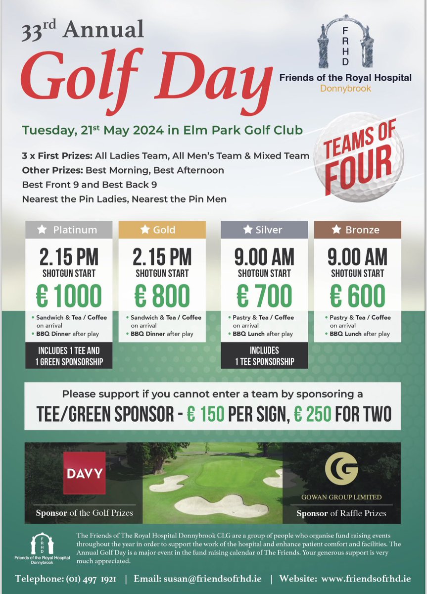 Great day for a great cause & 3 x First team prizes 👏👏
#charityday #golfevent 

Booking details below