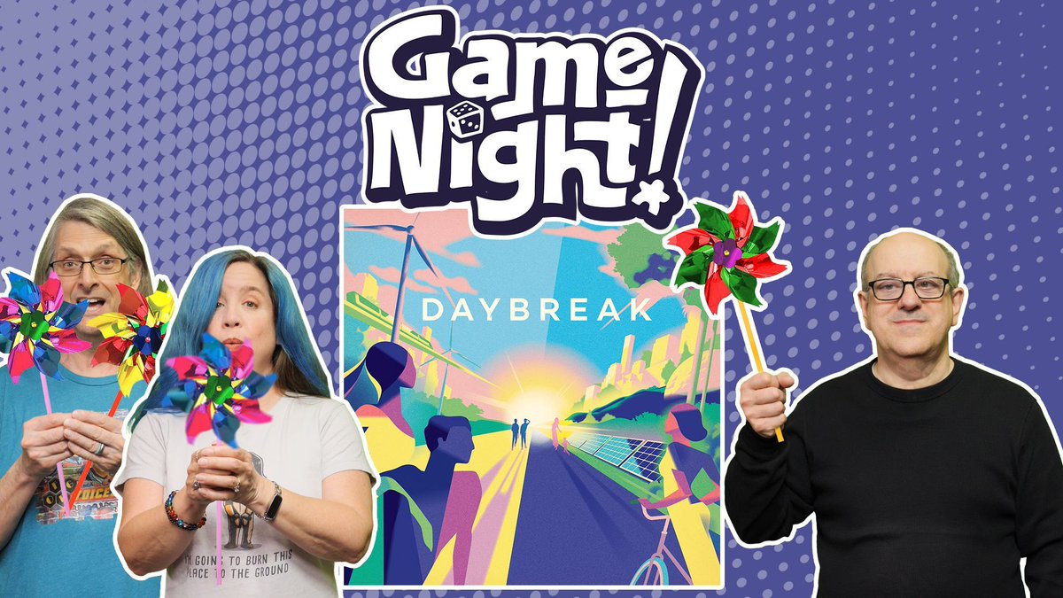 Tonight on GameNight! @ChilibeanNP, Dave & @heccubustwit teach & play 'Daybreak' designed by @mattleacock & @baddeo and published by @CMYK_Games. Thanks so much to @Gamegenic_ for the accessories and sponsoring this episode! —Lincoln youtube.com/watch?v=RTHsct…
