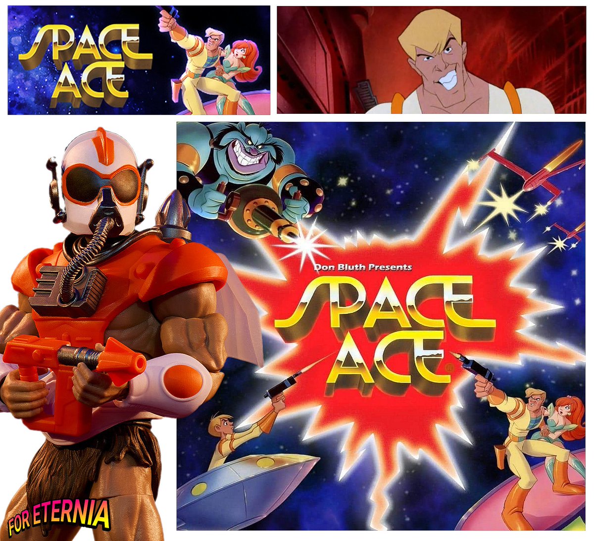 HeManiaOfficial's tweet image. The "Space Ace" Vykron outifit (inspired by an early He-Man toy system concept) is not the only ace in space to hit their 40th Birthday! Creator Don Bluth announced SPACE ACE turned 40 today 🎂, marking four decades since its wide arcade release!
#SpaceAce #DonBluth #ArcadeGames