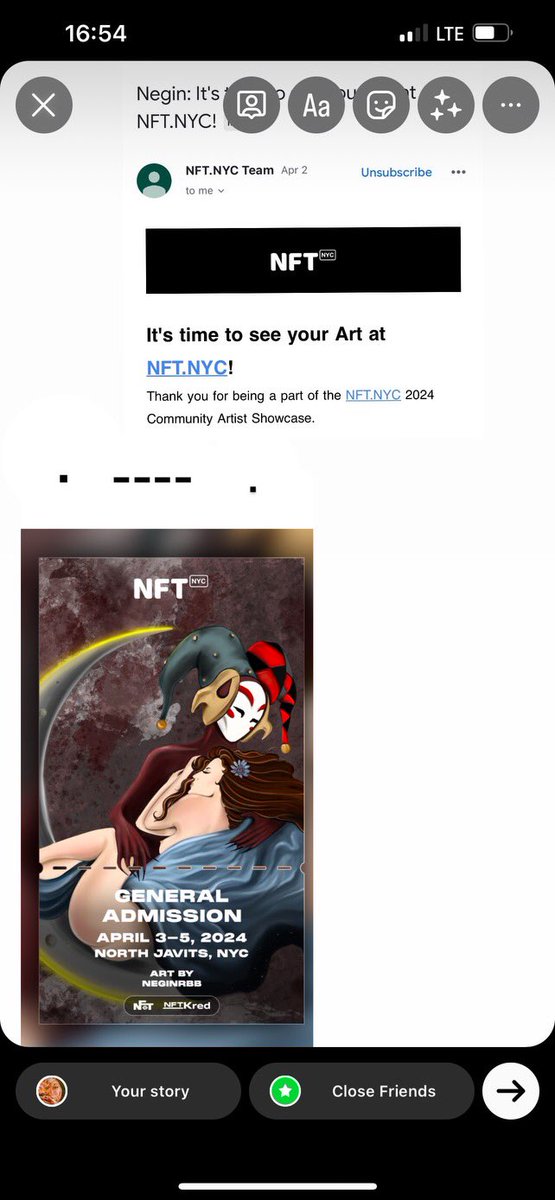 It's great to be part of this gallery ♥️
#NFTNYC2024 
I just wish there were some one to take a photo of my art🤌🏽🥲