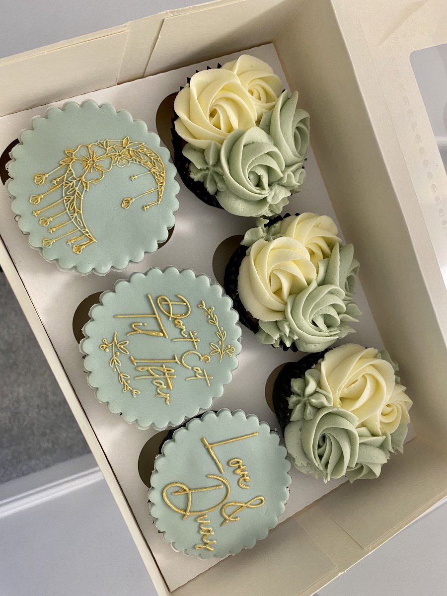 Sage and eucalyptus have been my favourite colours to use for my Ramadan themed cupcakes recently. #Ramadan #Ramadan2024