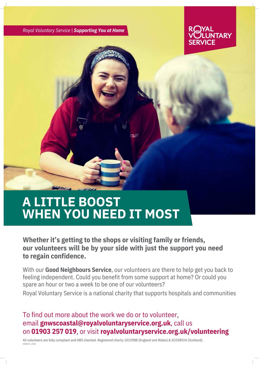 Could you help give someone a little boost when they need it the most? Volunteer with @RoyalVolService and help make a difference to those who are feeling lonely. Find out more and volunteer: orlo.uk/41Fky #Volunteer #GoodNeighbours #ReduceLoneliness #TheBigHelpOut