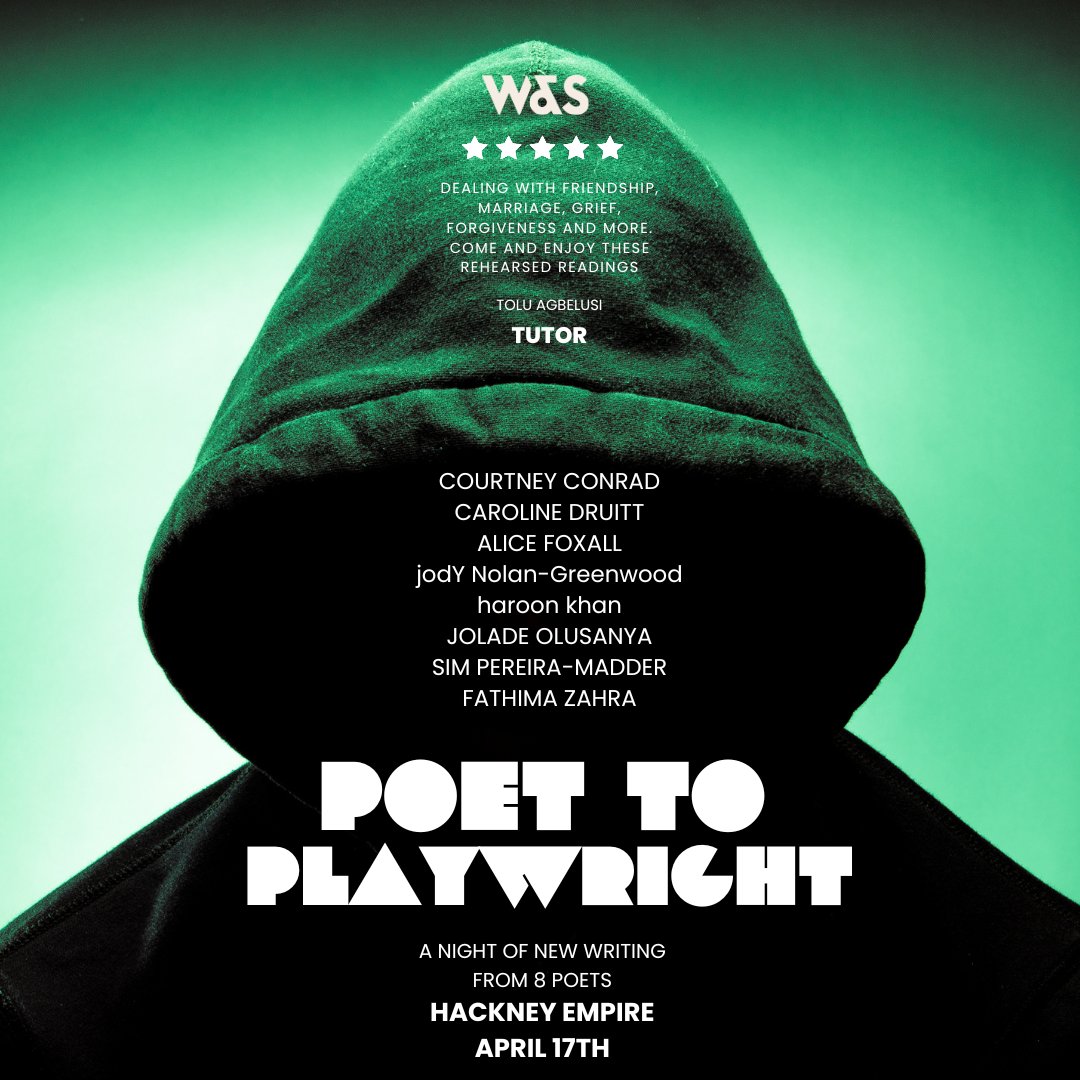 Caroline Druitt (@carolinedruitt) on Twitter photo Rehearsed reading of my very first play 'Apricots' at Hackney Empire on the 17th of April 🍑💫
Alongside 7 other plays by very talented poets who I spent 8 weeks with learning, experimenting & sharing work with. Led by the amazing <a href="/ToluAgbelusi/">Tolu Agbelusi</a>
<a href="/WriterZnScribeZ/">@writerznscribez</a> Rehearsed reading of my very first play 'Apricots' at Hackney Empire on the 17th of April 🍑💫
Alongside 7 other plays by very talented poets who I spent 8 weeks with learning, experimenting & sharing work with. Led by the amazing <a href="/ToluAgbelusi/">Tolu Agbelusi</a>
<a href="/WriterZnScribeZ/">@writerznscribez</a>