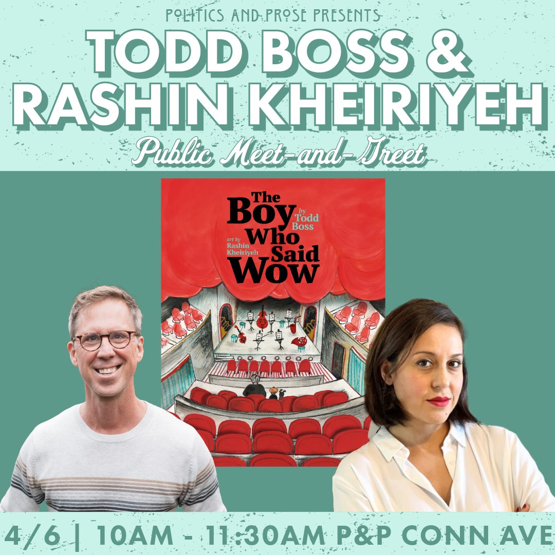 Saturday, join @rashinart & Todd Boss for a Meet and Greet for their book THE BOY WHO SAID WOW - a picture book that is a testament to the power of art and the boundless joy it can bring - 10AM @ Conn Ave - bit.ly/3xnkTPf