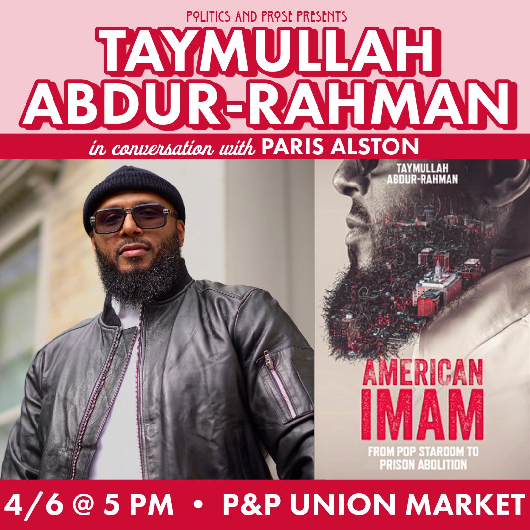 Saturday, join Taymullah Abdur-Rahman to discuss AMERICAN IMAM - weaving the modern Black American experience & the Black Muslim American experience with the role of interreligious dialogue - w/ @BonjourParis_ - 5PM @ P&P UM - bit.ly/43N7ZWT