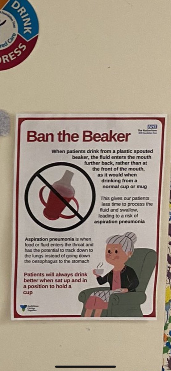 Nothing sinks my heart more than seeing people with #dementia being automatically presented with plastic children’s cups (in every &amp; any primary colour), spouted beakers, large tartan tabards branded as “clothing protectors”, a ‘spoon culture’… the list goes on 😔🥤🥣🫕🍼🥄