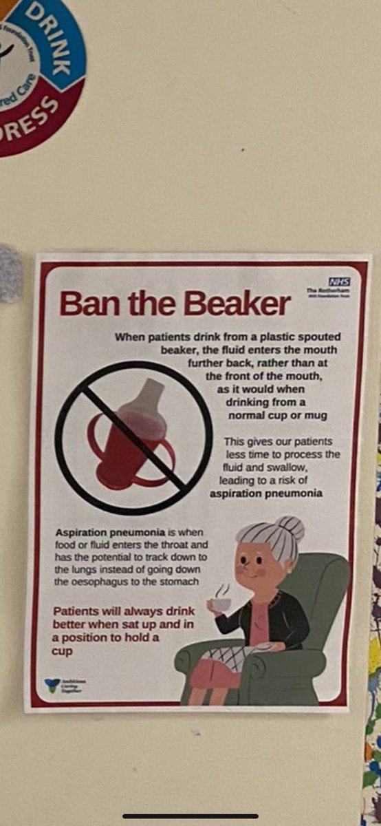 Nothing sinks my heart more than seeing people with #dementia being automatically presented with plastic children’s cups (in every & any primary colour), spouted beakers, large tartan tabards branded as “clothing protectors”, a ‘spoon culture’… the list goes on 😔🥤🥣🫕🍼🥄