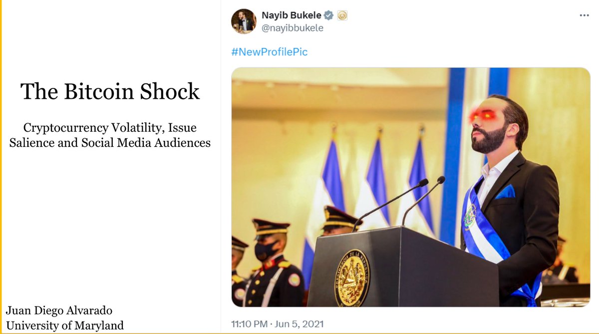 Today I presented a work in progress on  (crypto)currency politics, issue salience and audiences in social media, using the case of Bitcoin in El Salvador.

Hoy tuve el placer de presentar el paper que estoy trabajando sobre Bukele y la saga del Bitcoin en El Salvador en MPSA.