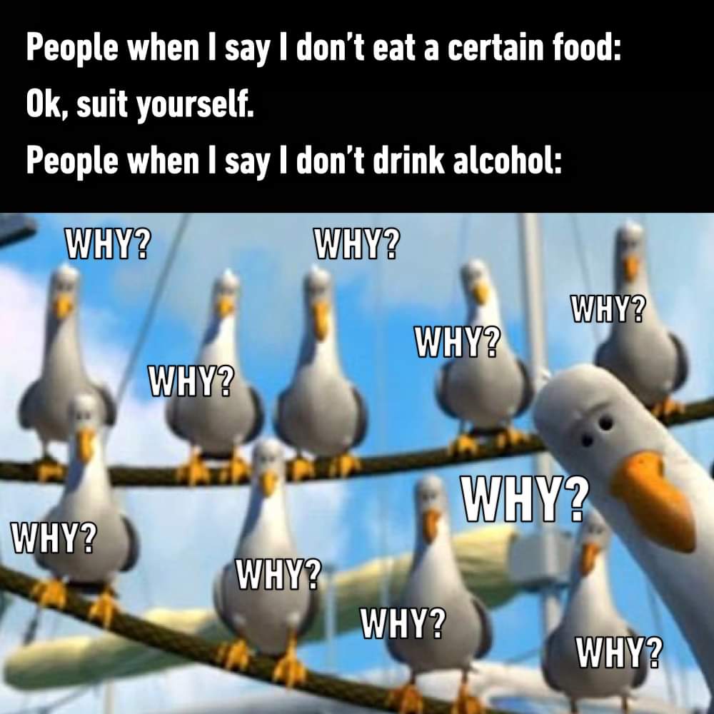 2m_ispod's tweet image. Živa istina. Mislim ja pijem (naravno), ali imam drugara koji ne pije. Kad god to kaže iskoči pitanje zašto. 😅