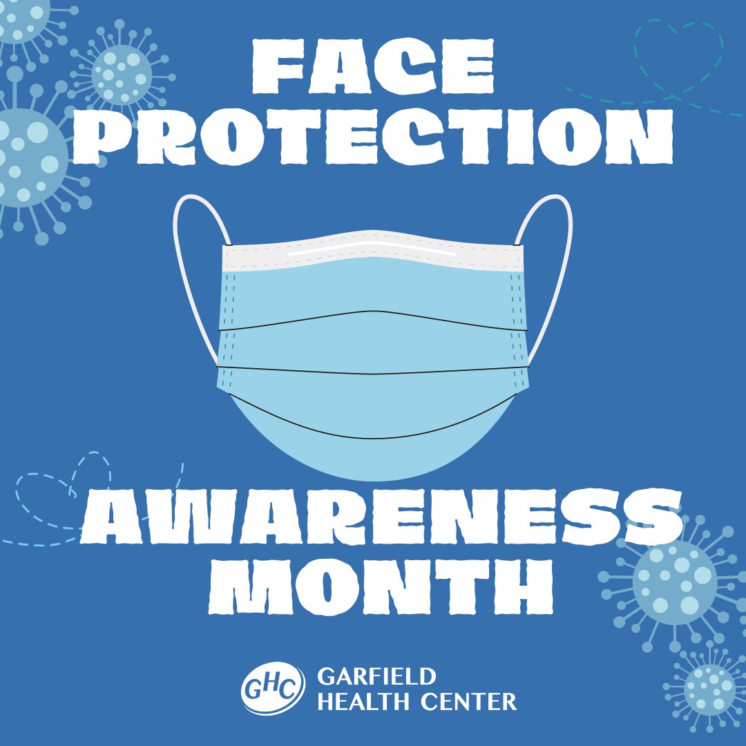 Garfield_HC's tweet photo. April is #FaceProtectionAwarenessMonth! It's important to remind everyone, including parents and caregivers, of the importance of facial protection when playing sports and daily activities 😷🩺#nonprofit #garfieldhealthcenter #ghc #faceprotection #awareness https://t.co/2y6zu7potc