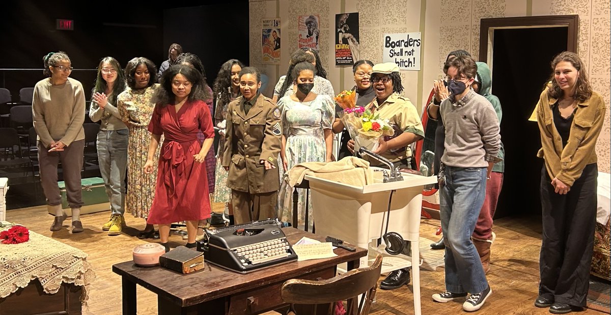 WellesleyENG's tweet photo. Kiya Watson, English and Creative Writing major, directed "Saturday Night, Sunday Morning" written by Katori Hall. Before the last performance, Kiya made an impassioned plea for Black Creatives at Wellesley to come together from all across campus to showcase their immense talents https://t.co/hF7wqu5ugN
