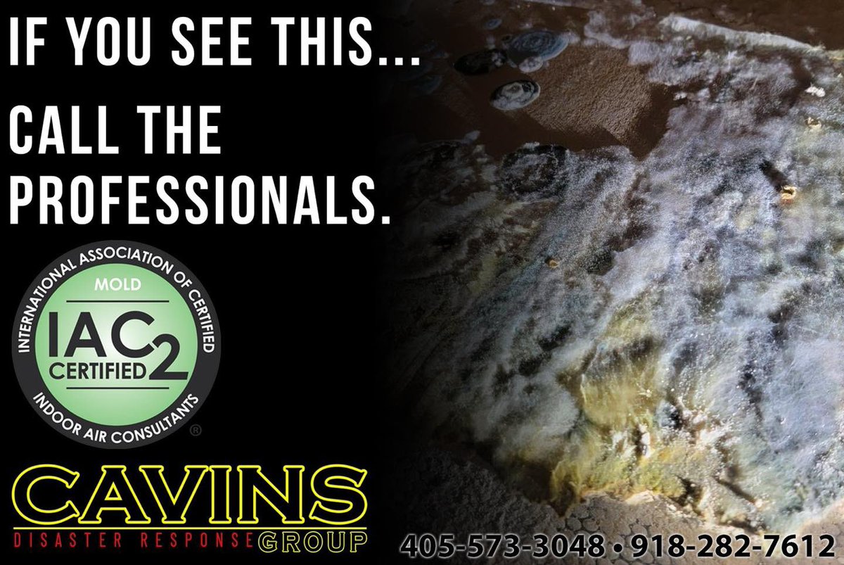 Do you think you might have mold? Then you should have the team at Cavins Group Environmental investigate. We are ready to help you. Call the Cavins team today at 405-573-3048 or 918-282-7612.

#norman #Kansas #Norman #rogersarkansas #Oklahoma #Stillwater #Arkansas