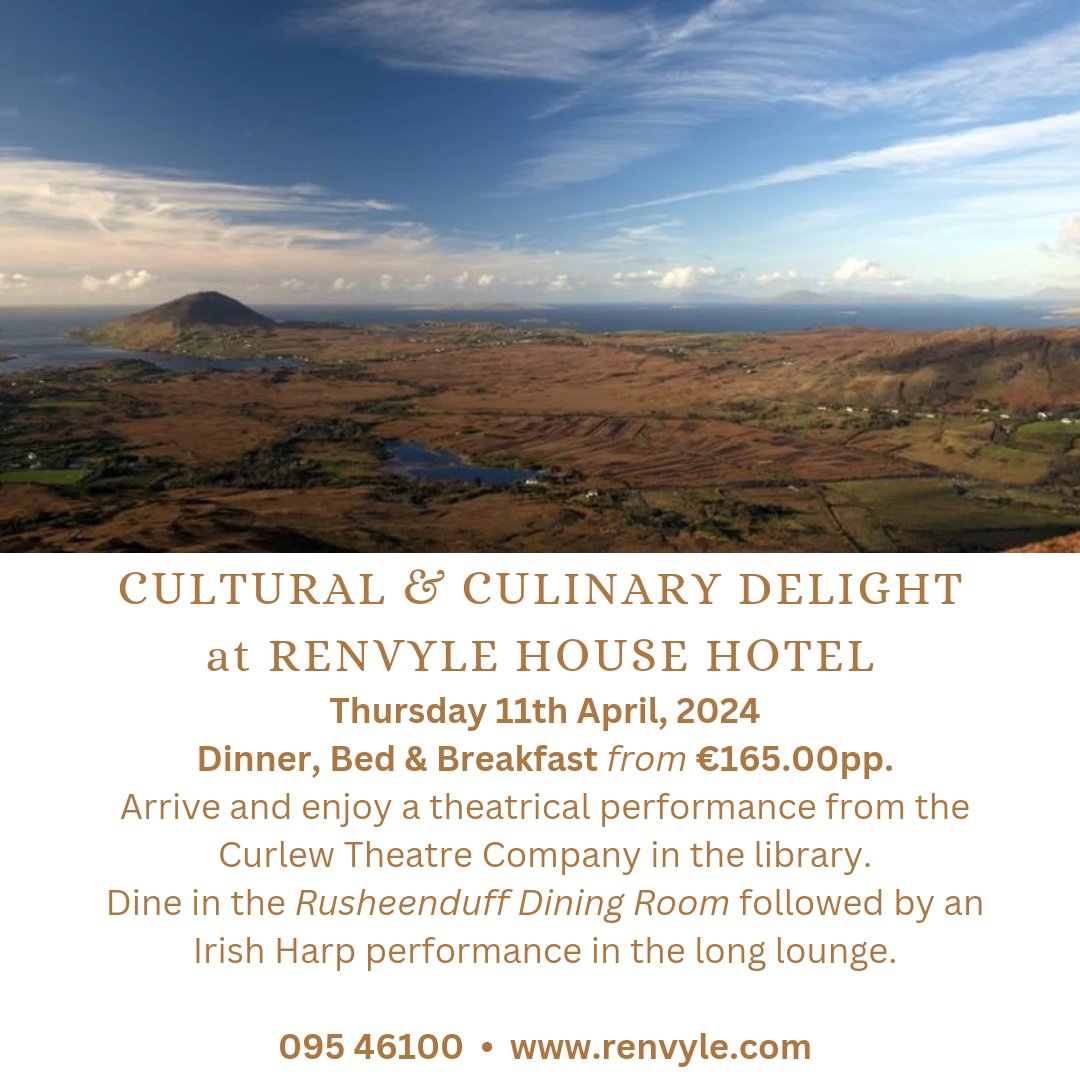 Restorative 24 hours at Renvyle House Hotel this April ... Here, the only stress is on relaxation. 095 46100 • renvyle.com #renvylehouse #connemara #keep discovering #fillyourheartwithireland @Failte_Ireland @ConnemaraIe @historic_hotels @TourismIreland