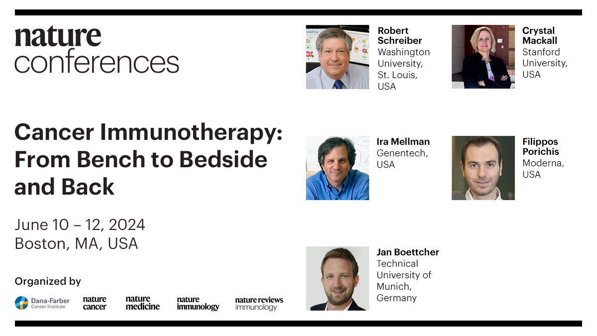 Showcase your research next to @genentech @MackallLab @JudithAgudo1 @MiriamMerad and many more! Submit an abstract for a chance to become a presenter at our upcoming Cancer Immunotherapy conference in #Boston! Only 7 days left! 📜go.nature.com/4cebU2z