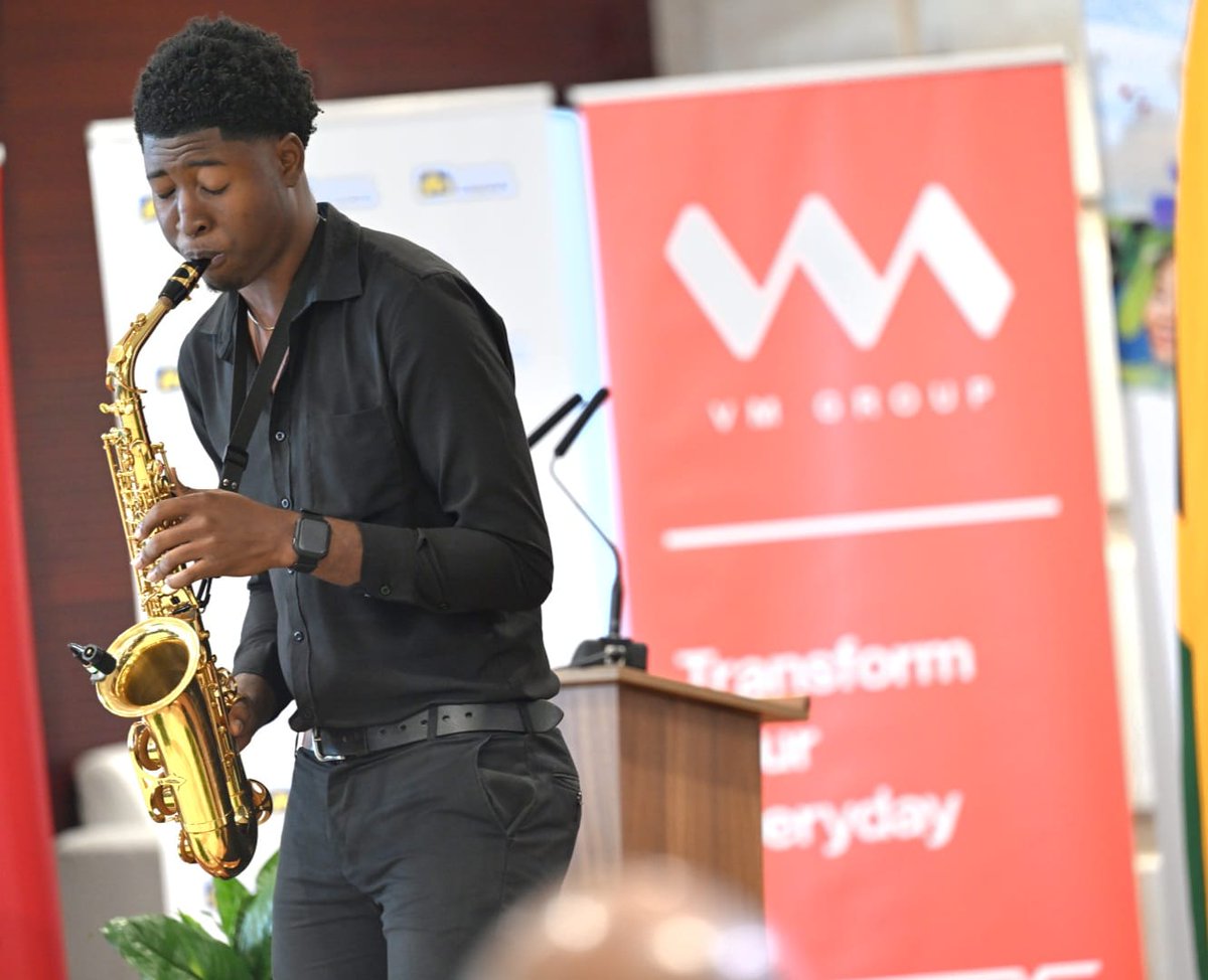 Taquane Bowen, Saxophonist Student of Edna Manley College of Visual and Performing Arts serenading the attendees of the 10th Jamaica Diaspora Conference Launch. #diasporahomecomingja #united #peace #productivity