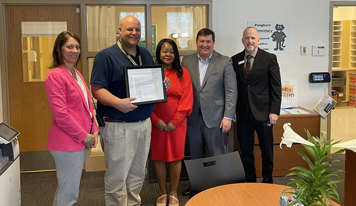 Congrats to Dr. Raegon Clutz - Principal of Pangborn Elementary! The announcement caught him off-guard, but his recognition as a National Distinguished Principal is no surprise to us at @wcpsmd!