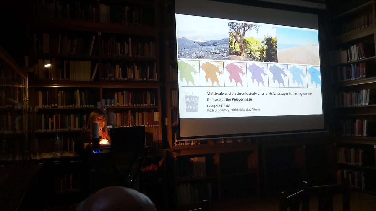 archaeoceramics's tweet photo. V. Kiriatzi keynote talk on Multiscale and diachronic study of ceramic landscapes (Aegean and Peloponnese) in: Interdisciplinary ceramic research in the Peloponnese: technological traditions through the ages. Austrian Archaeological Institute #AustrianAcademyofSciences #FitchLab https://t.co/HVgVfZKEWX