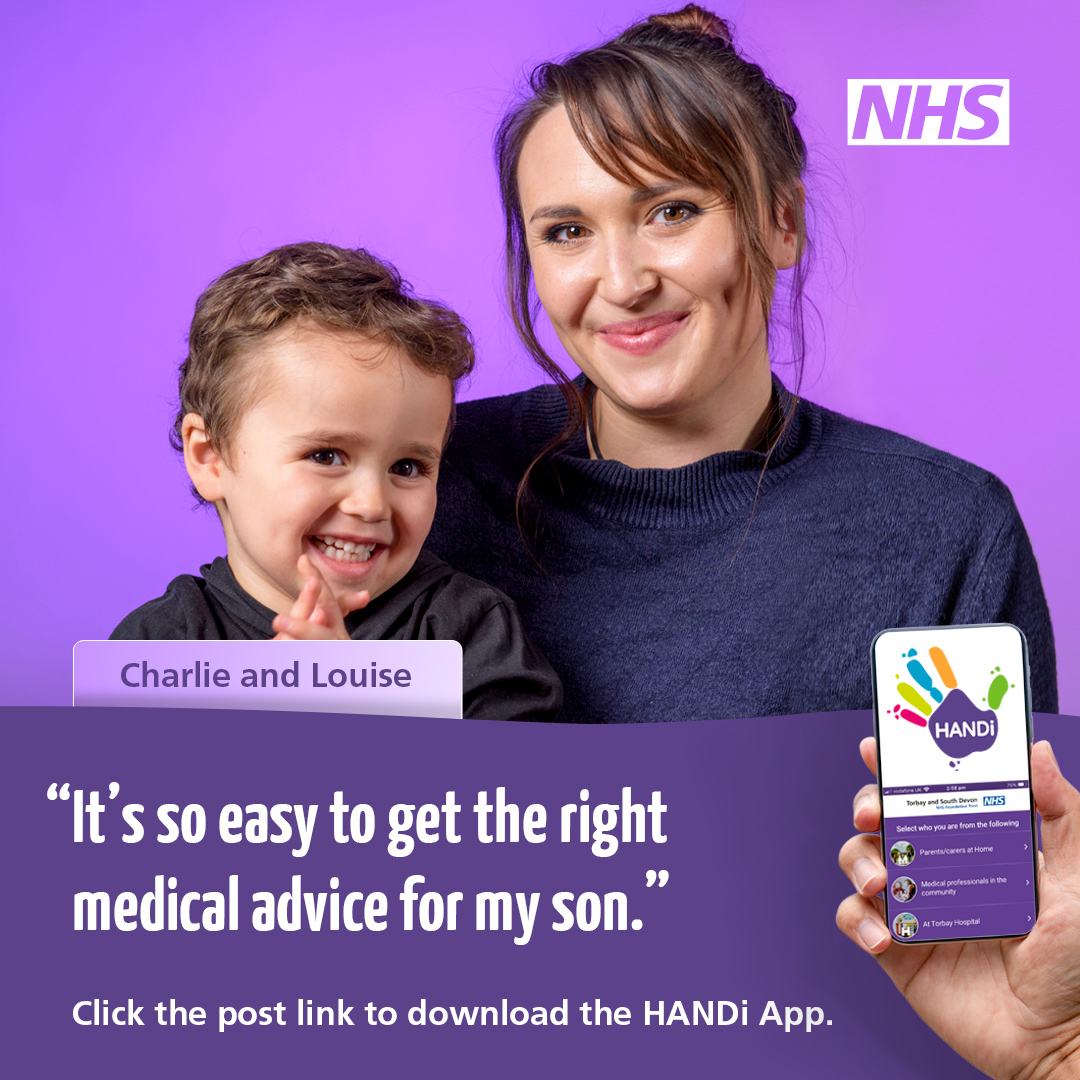The HANDi App has been made to provide easy access to advice and support for the most common childhood healthcare conditions. The app advises on the best course of action, whether that’s to treat at home, to make a GP appointment, or to head to A&E. loom.ly/Ubmdr30