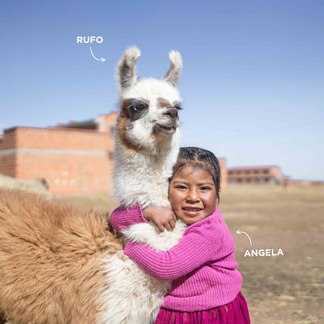 🦙 Ben jij een dierenliefhebber? Angela (3) uit Bolivia is dol op Rufo, haar lama. 

Angela: "Ik vind het leuk om hem knuffels te geven."

#compassionnederland #dierenliefhebber #iederkindtelt