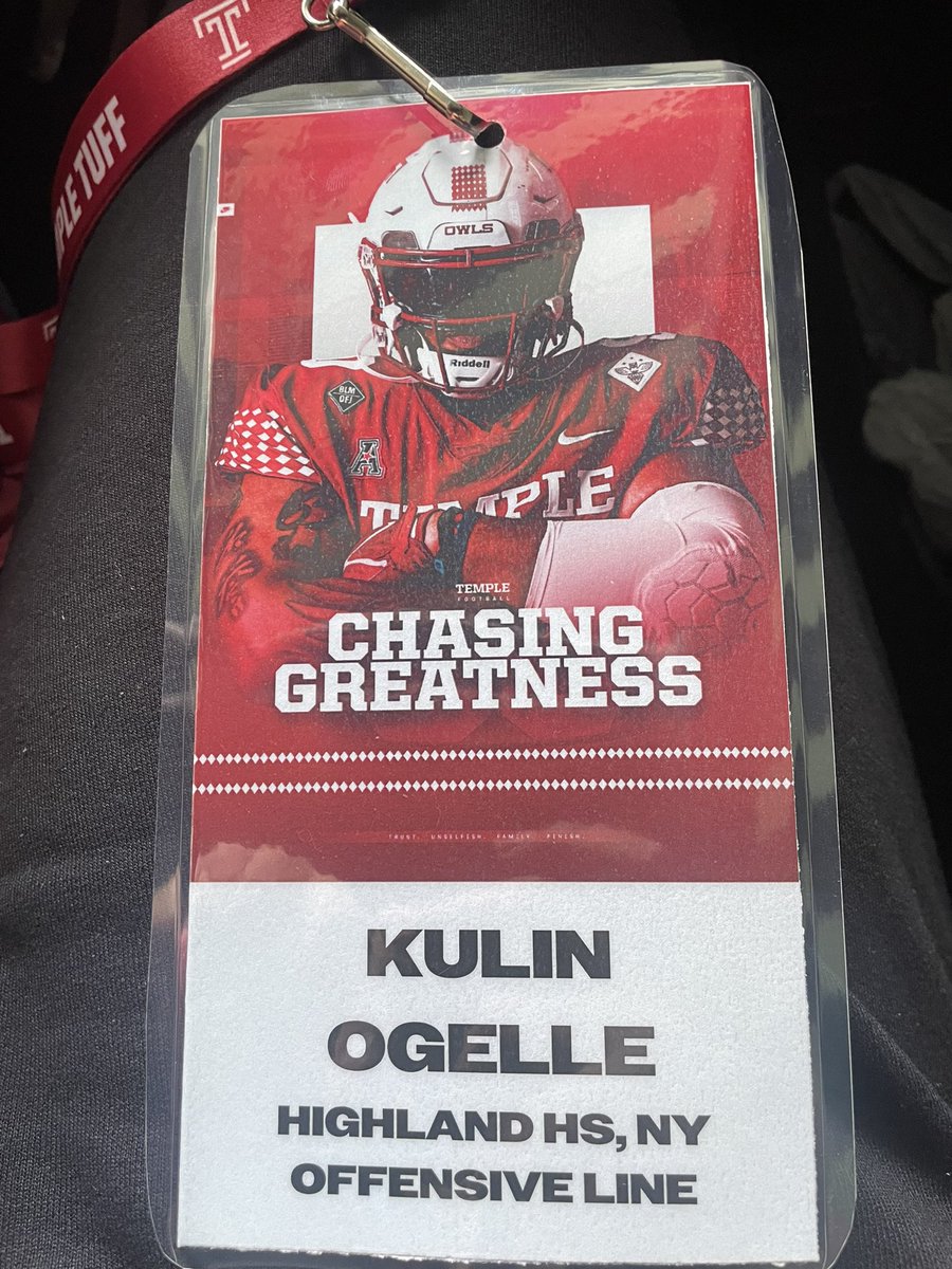 Had a great day at @Temple_FB spring practice the atmosphere was great! Thank you @mbqb1 and @CoachWiesehan for the hospitality. @TUFFRecruiting