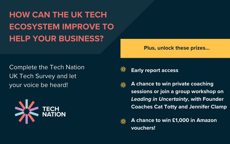If you're a founder of a tech business, what are your goals for this year? How can the UK's tech ecosystem improve to help you? Our friends @TechNation want your opinion on the current state & future direction of UK tech & AI. Have your say at bit.ly/3vmw4af