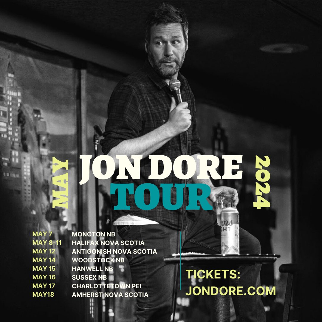May! Eastern Canada. Join me. Tickets at jondore.com