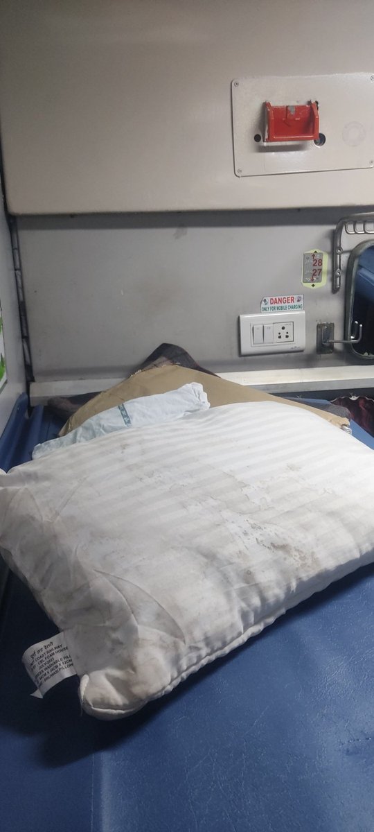 harishalajangi's tweet photo. @IRCTCofficial @RailMinIndia @drmvijayawada @BJP4India @narendramodi @PiyushGoyal  Pillow given in 2AC #APExpress https://t.co/3lYaRUmegm
