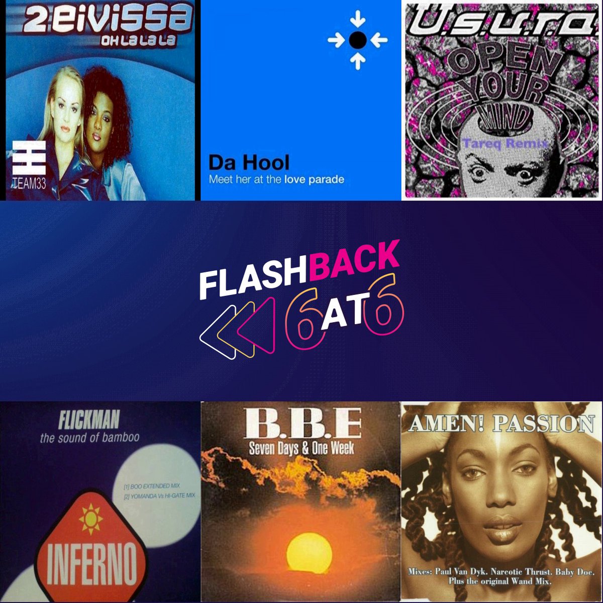 The biggest dance & trance in the mix from 6pm tonight... Which is your favourite? #flashback6at6