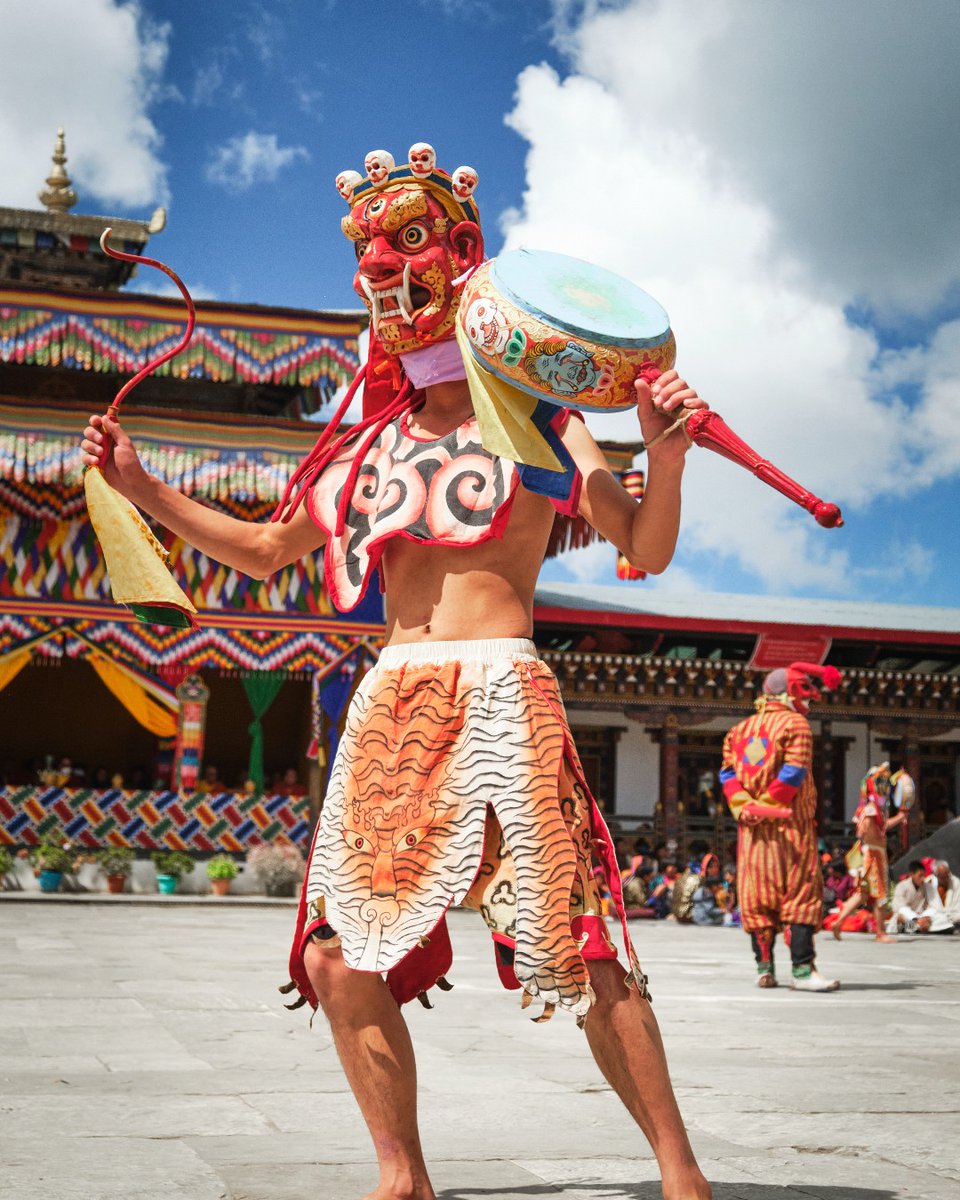 The enchanting mask dances of Bhutan weave tales of culture, legend and spirituality. #Maskdances #Festival #Bhutanbelieve #Bhutan #BhutanTourism #VisitBhutan #TourismBhutan #BhutanDiaries #BhutanTravel #Believe