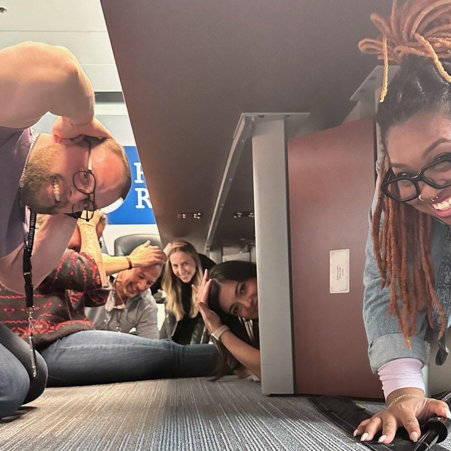 If you saw this and thought 🤔"Can my entire team fit under the table if an #Earthquake happens during a team meeting?" - you're welcome.
Our comms team tested it out yesterday as we took our #SafePlaceSelfie.🤳
Don't wait to find your safe place in your homes or at work.