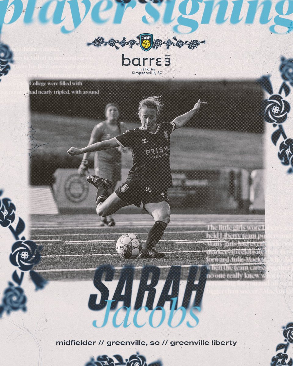 Greenville local and Liberty legend, Sarah Jacobs is back! Excited to see this midfielder in action💥️