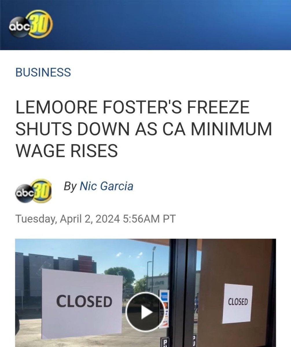 libsoftiktok's tweet photo. California Governor Gavin Newson raised the minimum wage of fast food workers to $20/hour and now companies are doing massive layoffs some have to shut down.

Democrat policies never fail to hurt American workers. https://t.co/l7BfoRePcU