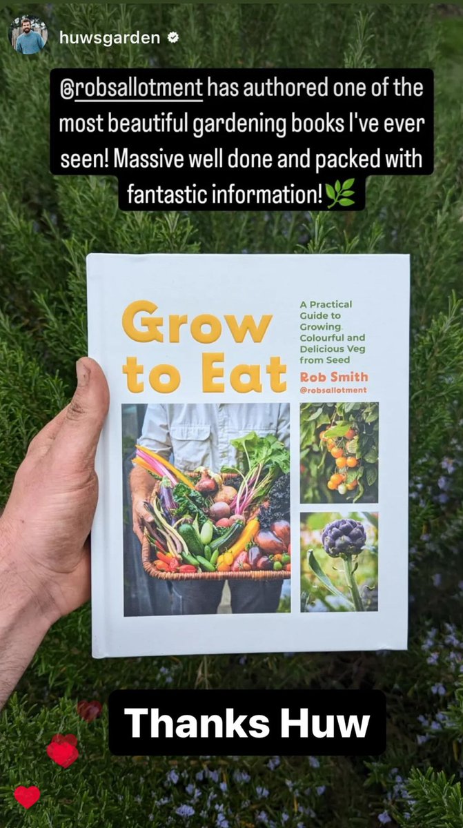 Thanks to Huw for a lovely review, I’m so proud of ‘Grow to Eat’, and love every photo! #book #gardening