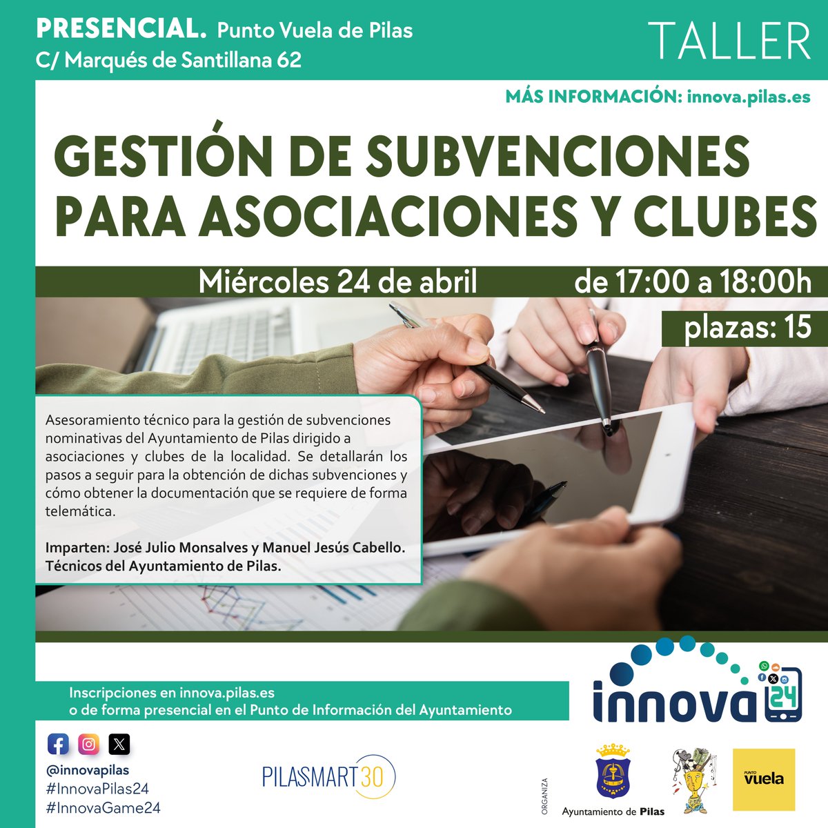𝐆𝐄𝐒𝐓𝐈𝐎́𝐍 𝐃𝐄 𝐒𝐔𝐁𝐕𝐄𝐍𝐂𝐈𝐎𝐍𝐄𝐒 📝

🔸 Asesoramiento técnico para la gestión de subvenciones nominativas para 𝗔𝘀𝗼𝗰𝗶𝗮𝗰𝗶𝗼𝗻𝗲𝘀 𝘆 𝗖𝗹𝘂𝗯𝗲𝘀 de la localidad.

✏️  Pasos a seguir para la obtención de dichas subvenciones y toda la documentación requerida.