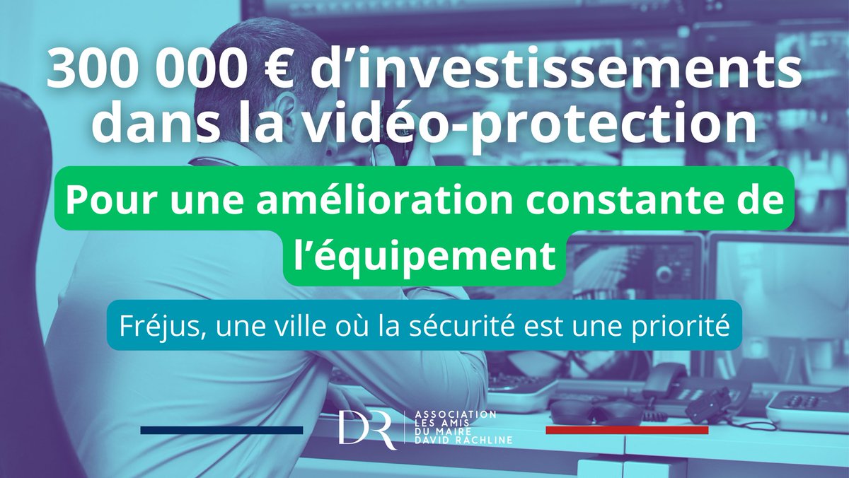 👮‍♂️ En 2024, notre Maire @david_rachline investira 300 000 euros dans la vidéo-protection, afin d’améliorer constamment l’équipement des forces de sécurité publique. À Fréjus, la #sécurité est une priorité !