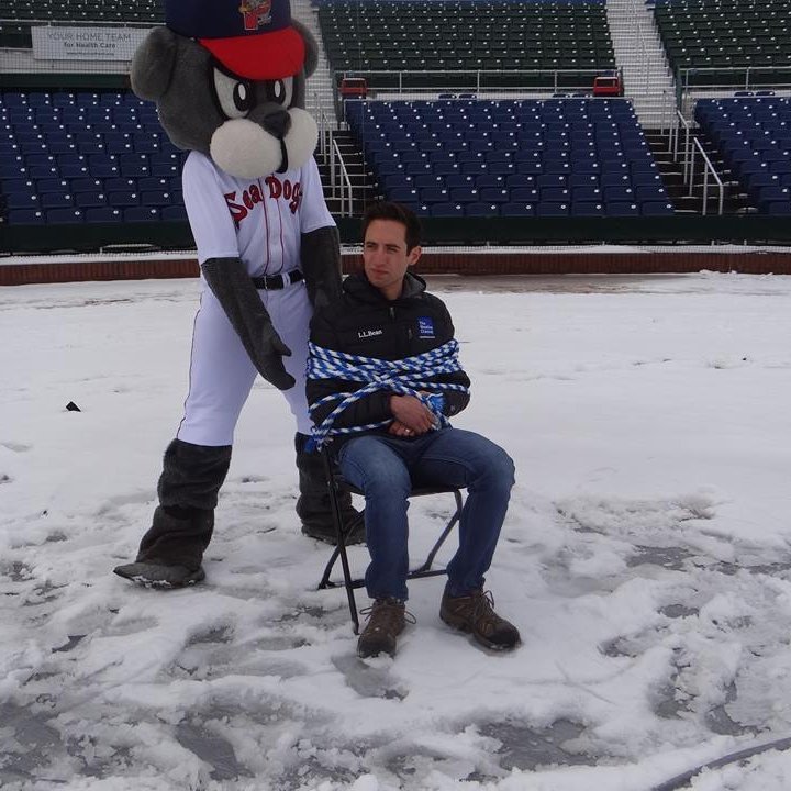 When it snows around Opening Day, @Slugger_SeaDog holds @KeithCarson responsible.