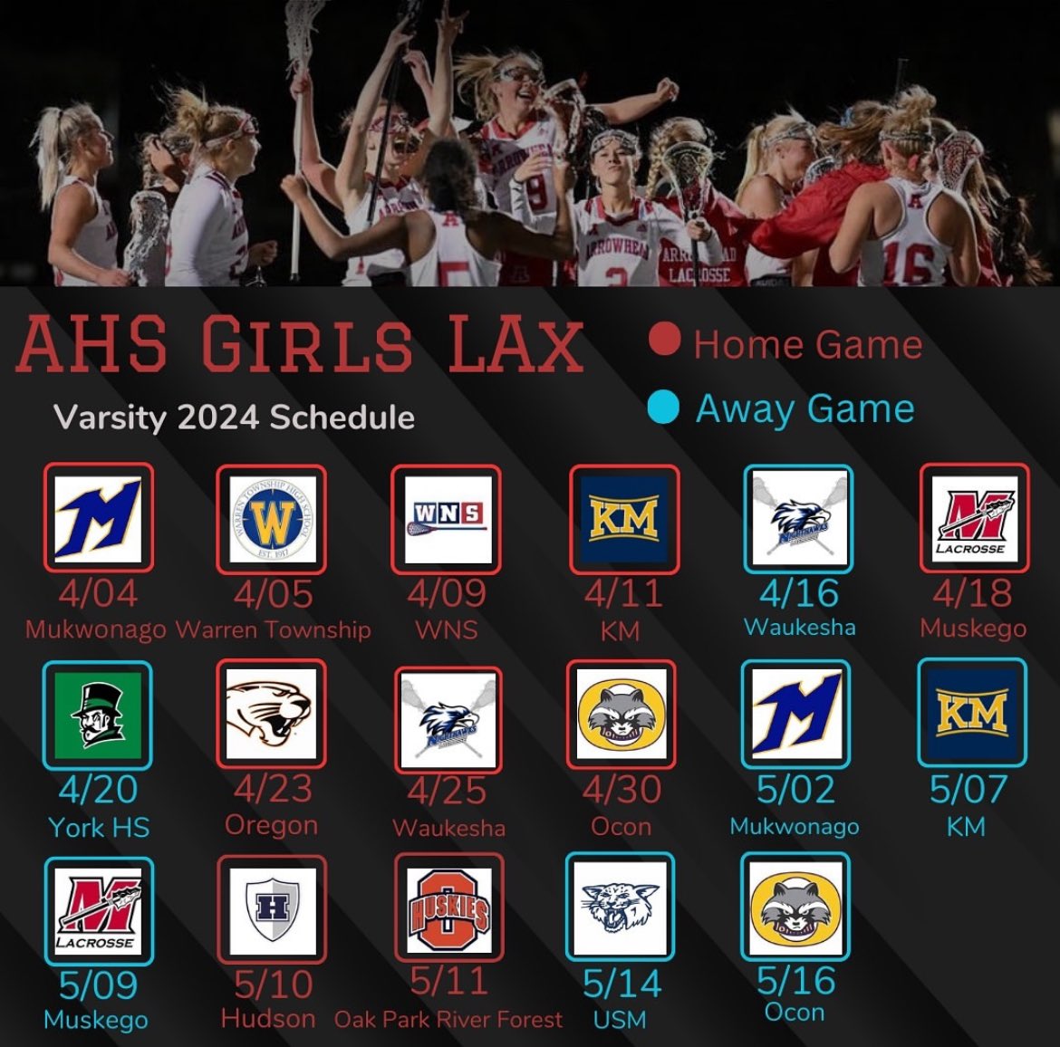 2024 Varsity Schedule