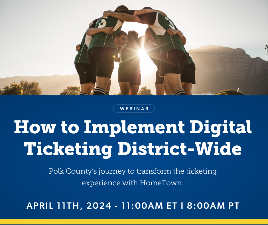 Join our upcoming webinar to hear firsthand from HomeTown customer Polk County about the benefits of implementing digital ticketing district-wide. Date: April 11, 2024 Time: 11:00AM EST I 8:00AM PST Register today! ow.ly/tKSC50R8BU6
