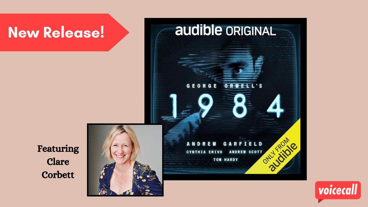 The hightly anticipated Audible Original 1984 by George Orwell, featuring the talented @LitRedCorvette , is out today! @audible_com #Audible #GeorgeOrwell