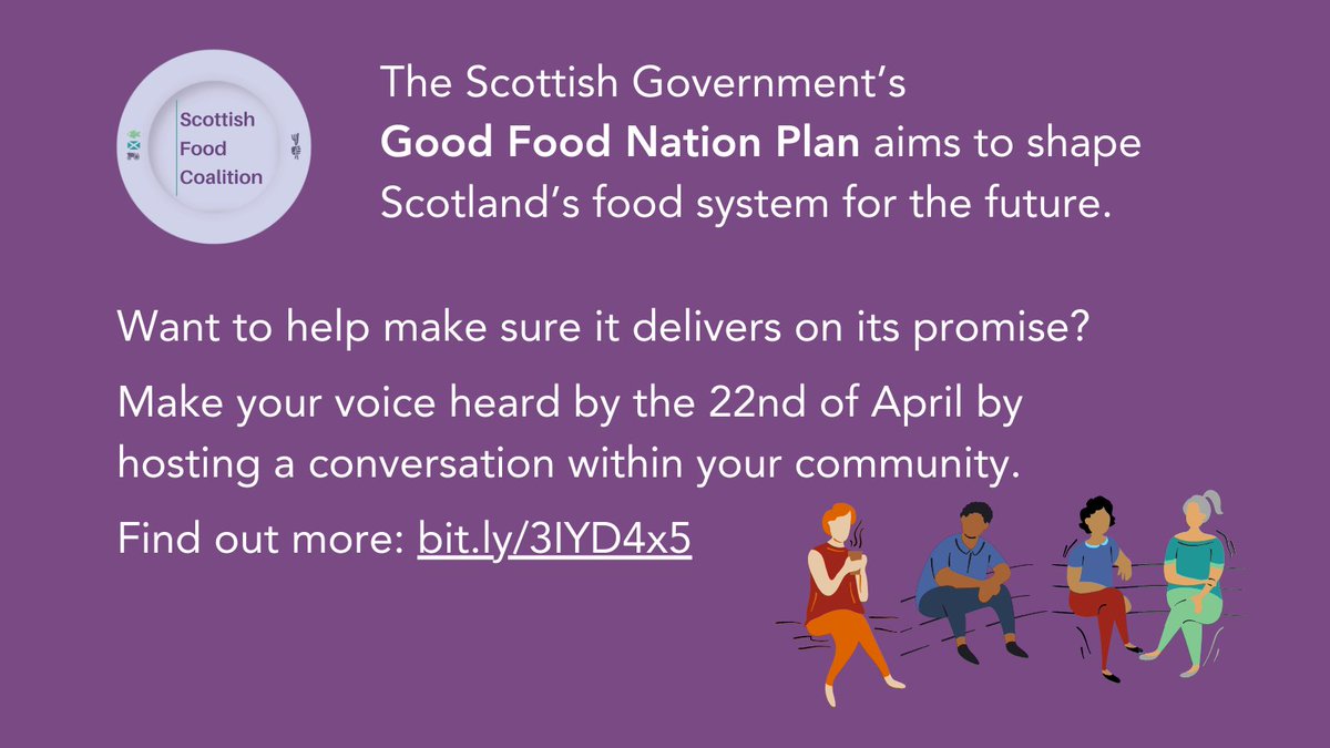 There are now under three weeks left to take part in the public consultation on the draft Good Food Nation Plan. Don't miss this opportunity to feed into this crucial food policy conversation. Host a Kitchen Table Talk within your community: bit.ly/3IYD4x5
