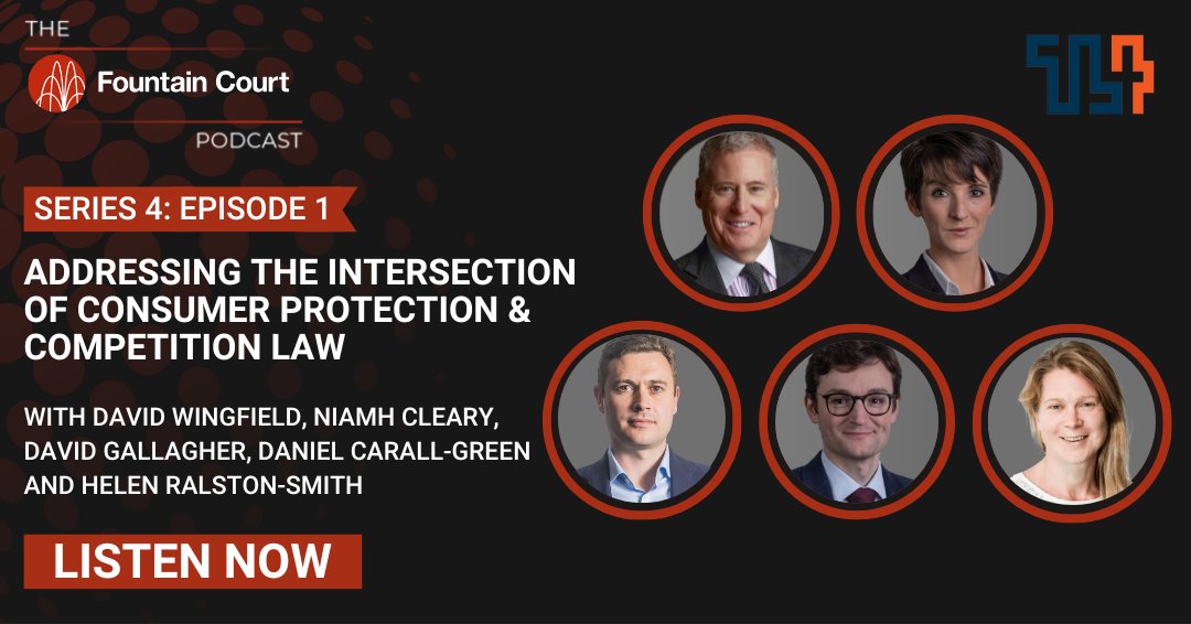 S4:E1 of The FC Podcast is out now! This episode covers competition and consumer enforcement. Joining Niamh is David Wingfield, Daniel Carall-Green, David Gallagher of Geradin and Helen Ralston-Smith of @OxeraConsulting. Click the link below to listen! fountaincourt.co.uk/2024/04/addres…