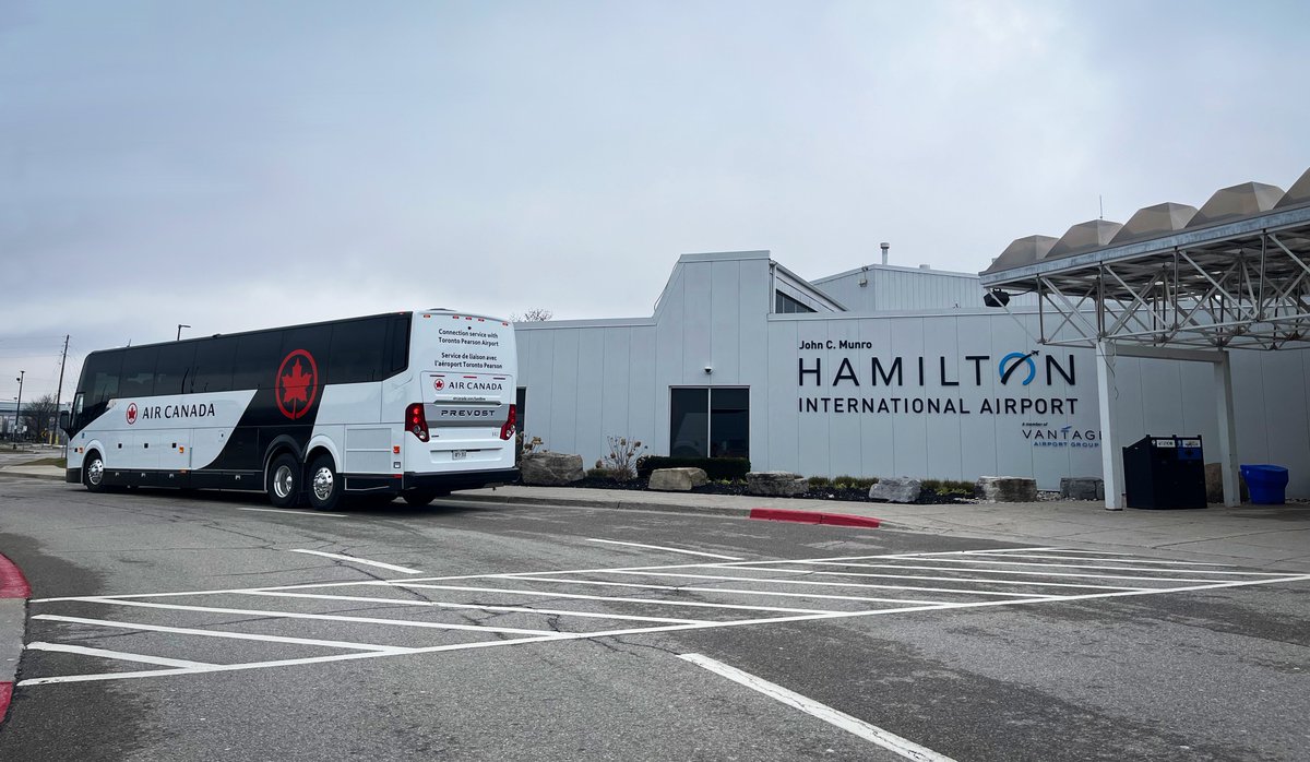 The countdown is on #HamOnt! Beginning May 1, @AirCanada and @ridelandline will commence 6x daily luxury motorcoach service from @flyyhm to @TorontoPearson which means you can sit back, relax and start your journey closer to home! 🚌✈️ Learn more here: bit.ly/3vrSC9z