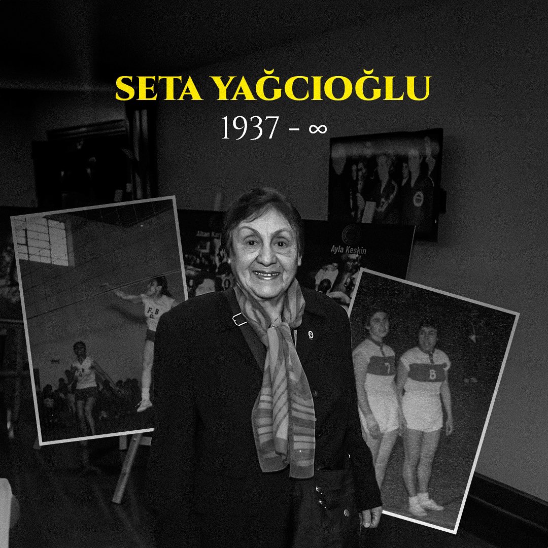 Kulubümüzün efsanelerinden, YDK üyemiz, Sarı Melekler'e ve tüm kadın sporcularımıza ilham olmuş, öncülük etmiş Seta Yağcıoğlu Hanımefendinin vefatını derin üzüntüyle öğrendim. Ailesine, yakınlarına, sevenlerine ve tüm camiamıza başsağlığı diliyorum.