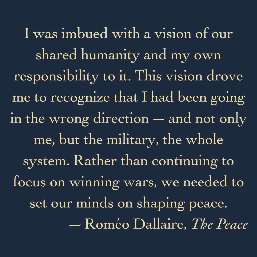 This week, our founder General Romeo Dallaire, launched his book The Peace: A Warrior’s Journey. #children #peace #security #childsoldiers #VancouverPrinciples #childrenpeacesecurity @romeodallaire Visit us at: dallaireinstitute.org