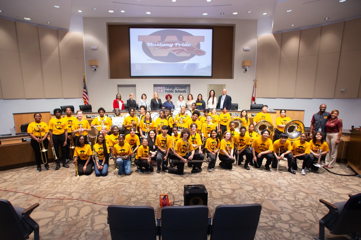 The Wekiva High School band did a fantastic job on  Tuesday night performing at the School Board Meeting. Go Mustangs! <a href="/JMartinez_OCPS/">Jose T. Martinez</a> <a href="/WekivaHigh/">Wekiva High School</a>