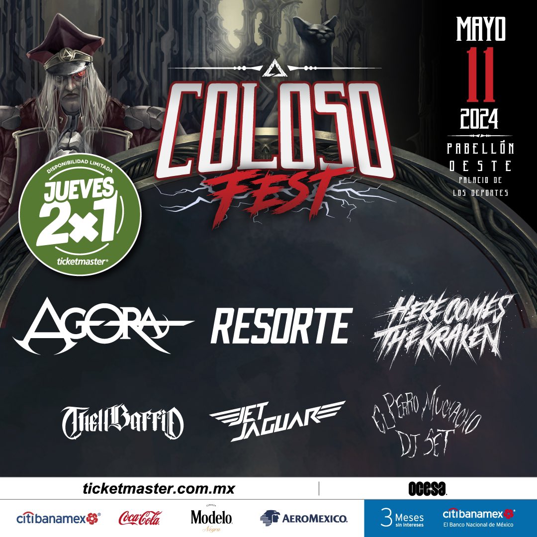ocesa_total's tweet photo. ¡Esta es la oportunidad que estabas esperando para adquirir tus boletos para el #ColosoFest! 😎 ¡Nos vemos el 11 de mayo en el Pabellón Oeste! 🤘🏼
🎟️: https://t.co/689jxxQd48 https://t.co/OP7yIbnOPC