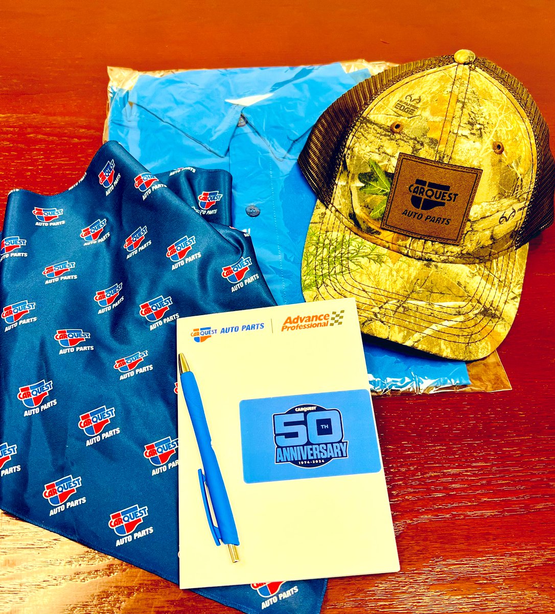 .@Carquest celebrates 50 YEARS! We’re giving away this #Carquest gear + a $50 gift card! To enter ⬇️ 1. Hit the ❤️ 2. Retweet 3. Must follow @Carquest @DonnySchatz @TonyStewart & @TonyStewart_Rcg Winner announced Monday, 4/8 at 3 pm ET!