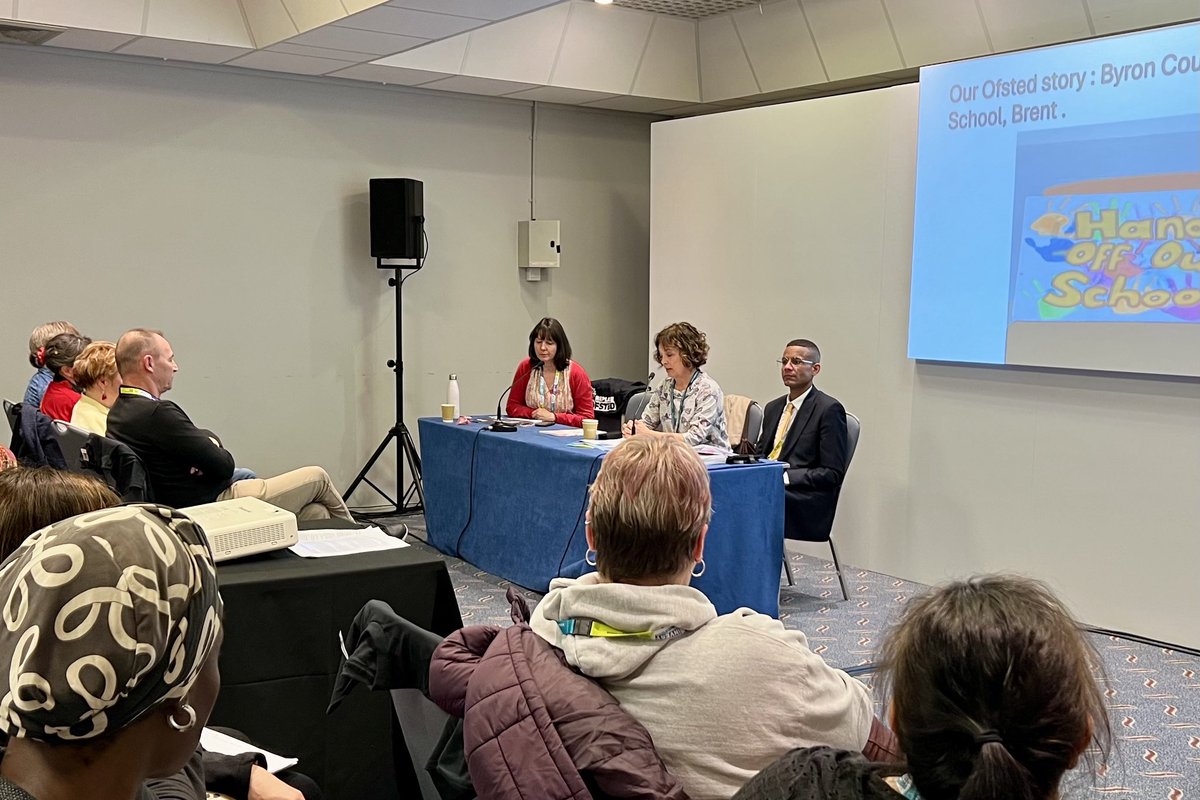 At a fringe meeting NEU conference Julia Waters - sister of Ruth Perry - is speaking. She says headteachers continue to contact her about inspections & there are concerns about lack of clarity in detail of keeping children safe at school